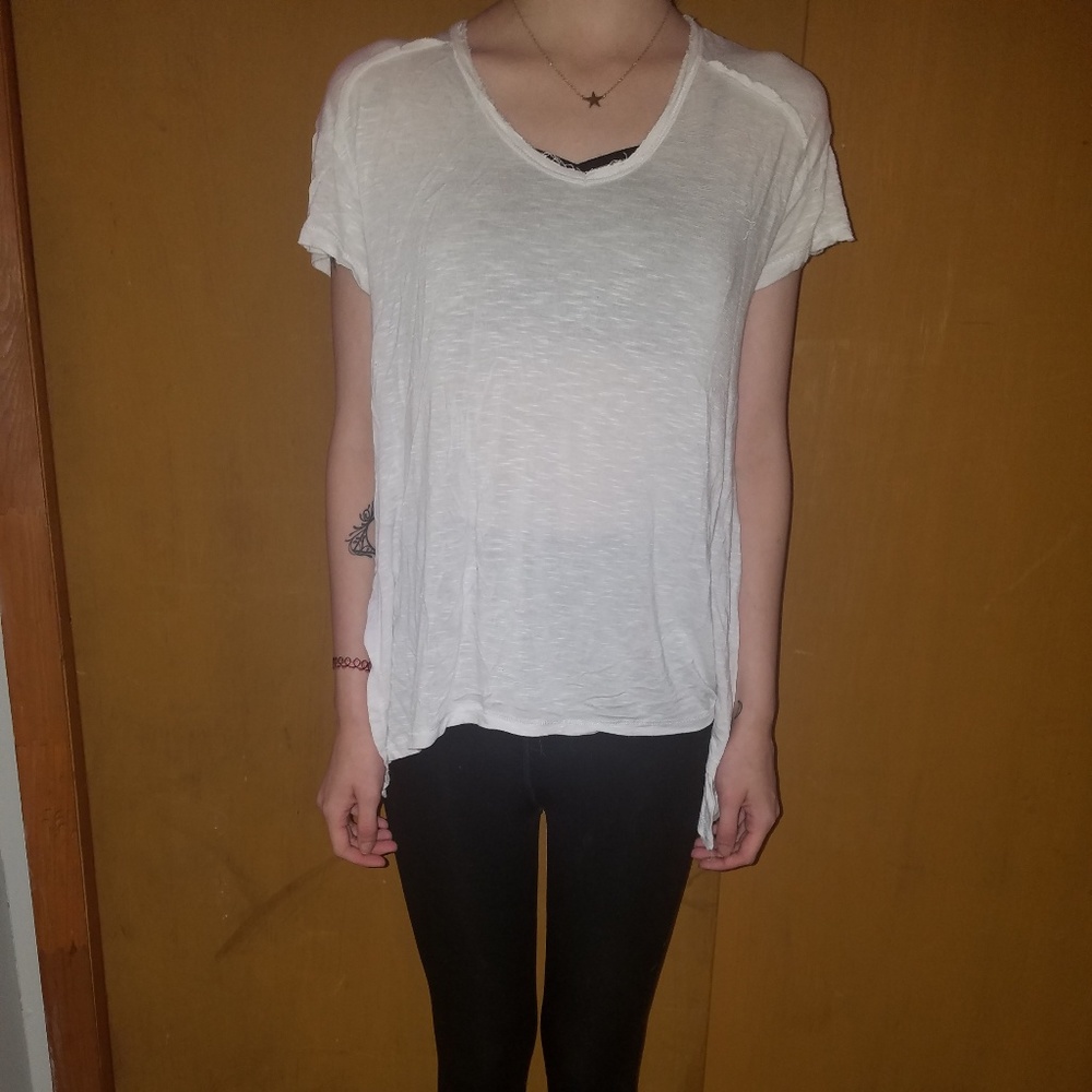White V-Neck